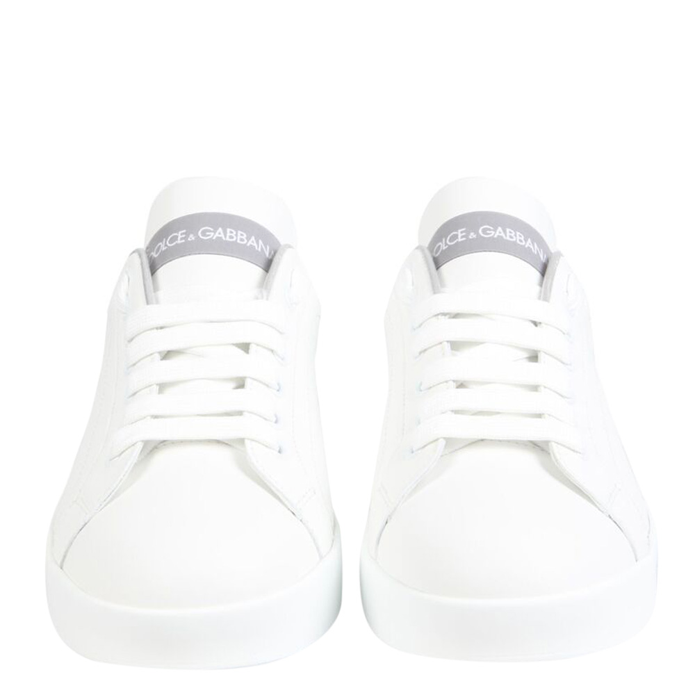 Dolce & Gabbana White/Silver Calfskin Nappa Leather Portofino Sneakers Size IT
Dolce & Gabbana White/Silver Calfskin Nappa Leather Portofino Sneakers Size IT