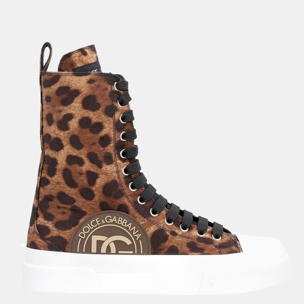 Dolce & Gabbana Leopard Print Cotton drill Portofino Light High-top Sneakers Size EU, Multicolor
Dolce & Gabbana Leopard Print Cotton drill Portofino Light High-top Sneakers Size EU, Multicolor