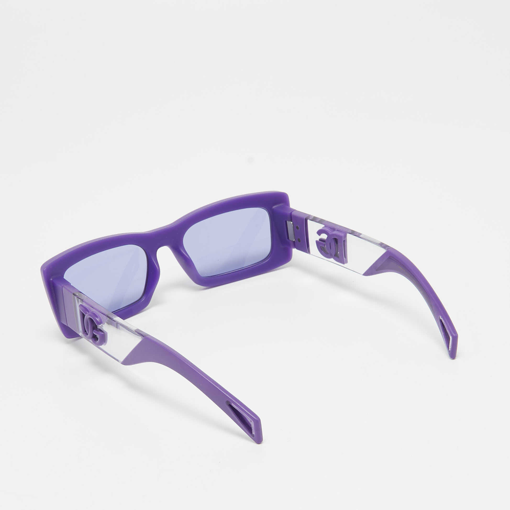 Dolce & Gabbana Purple Rubber DG6173 Rectangle Sunglasses