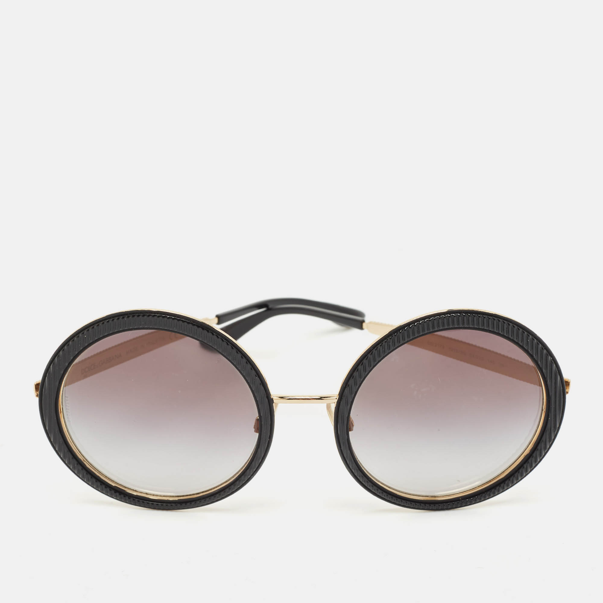 Dolce & Gabbana Black/Gold Gradient DG2179 Frame Round Sunglasses
Dolce & Gabbana Black/Gold Gradient DG2179 Frame Round Sunglasses