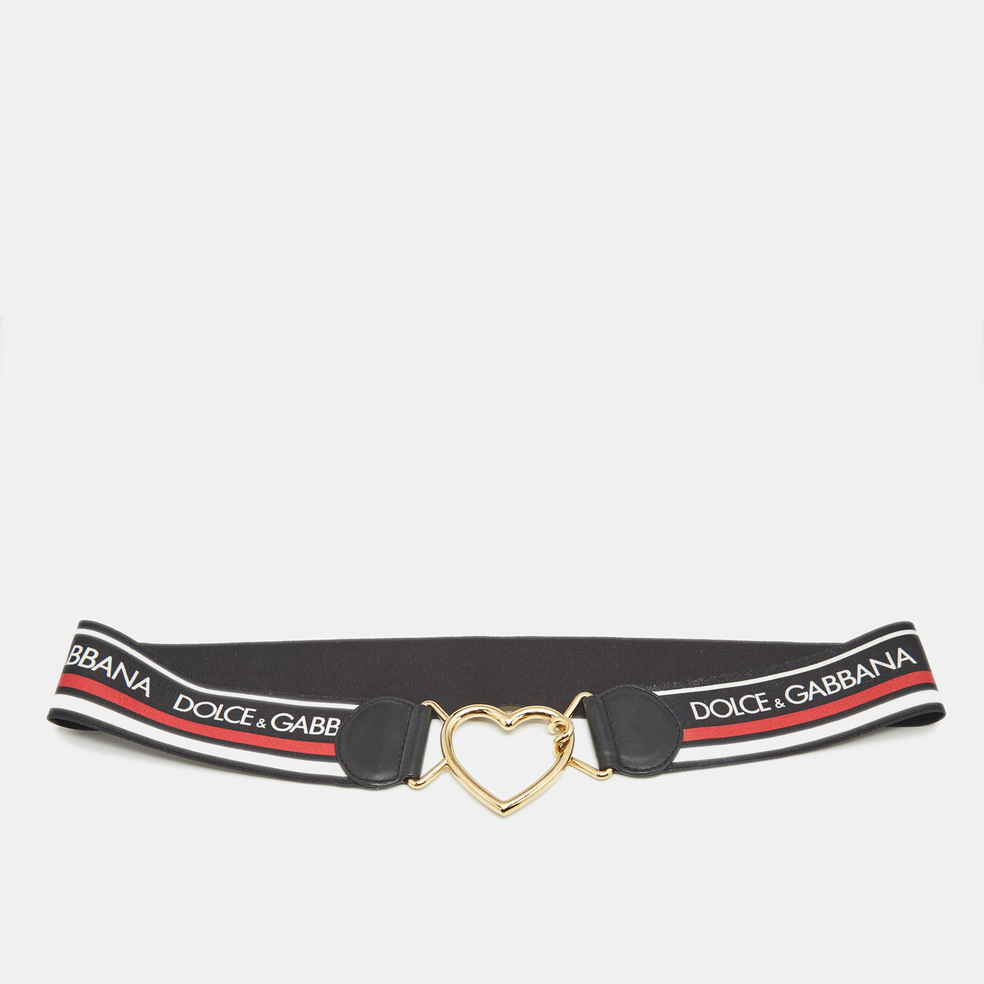Dolce & Gabbana Multicolor Elastic Band and Leather Heart Buckle Belt 85CM
Dolce & Gabbana Multicolor Elastic Band and Leather Heart Buckle Belt 85CM