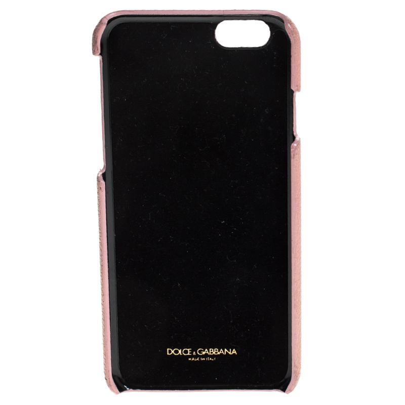 Dolce & Gabbana Multicolor Leather Heart Crystal Embellished IPhone 6S Case