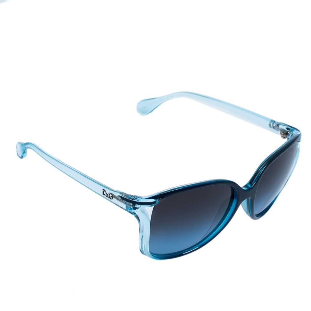 Image of D & G Blue / Blue Gradient  Cat Eye Sunglasses