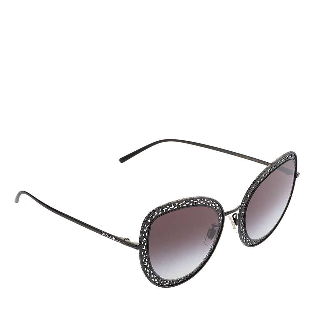 Dolce & Gabbana Black Tone/ Grey Gradient DG 2226 Cat Eye Sunglasses