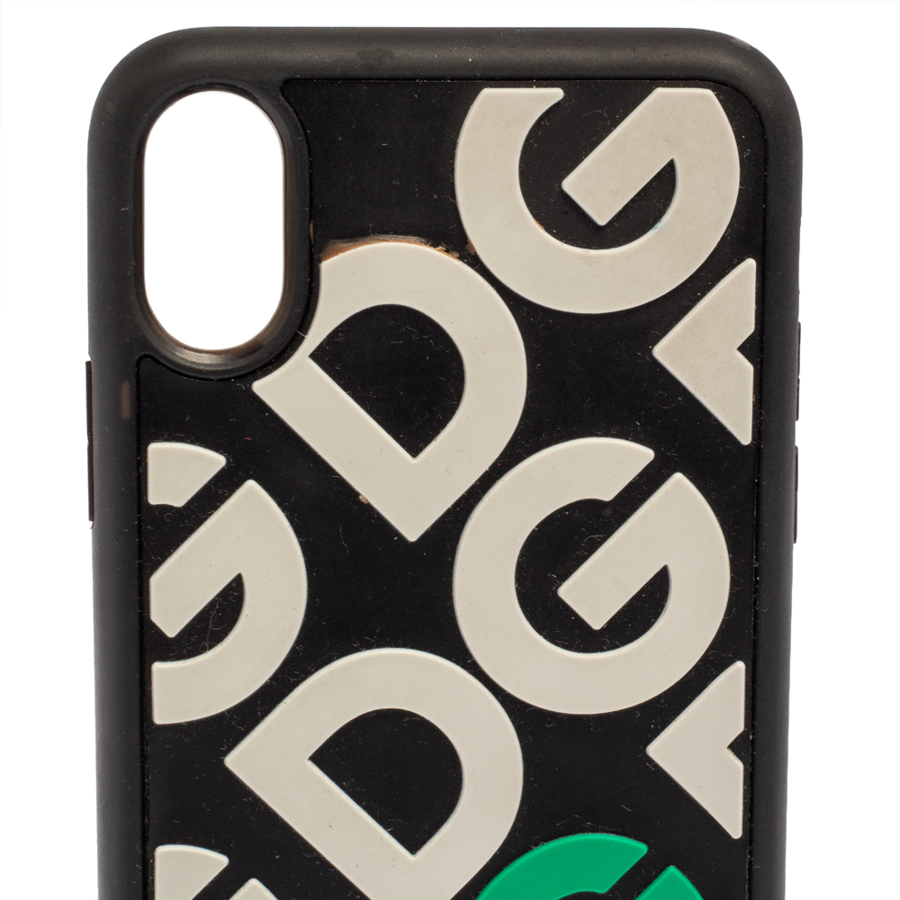Dolce & Gabbana Black/White Rubber DG Logo IPhone X Case
