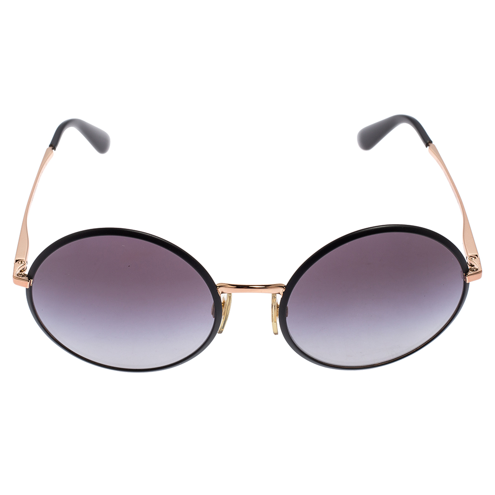 

Dolce&Gabbana Black Acetate DG2155 Gradient Round Sunglasses
