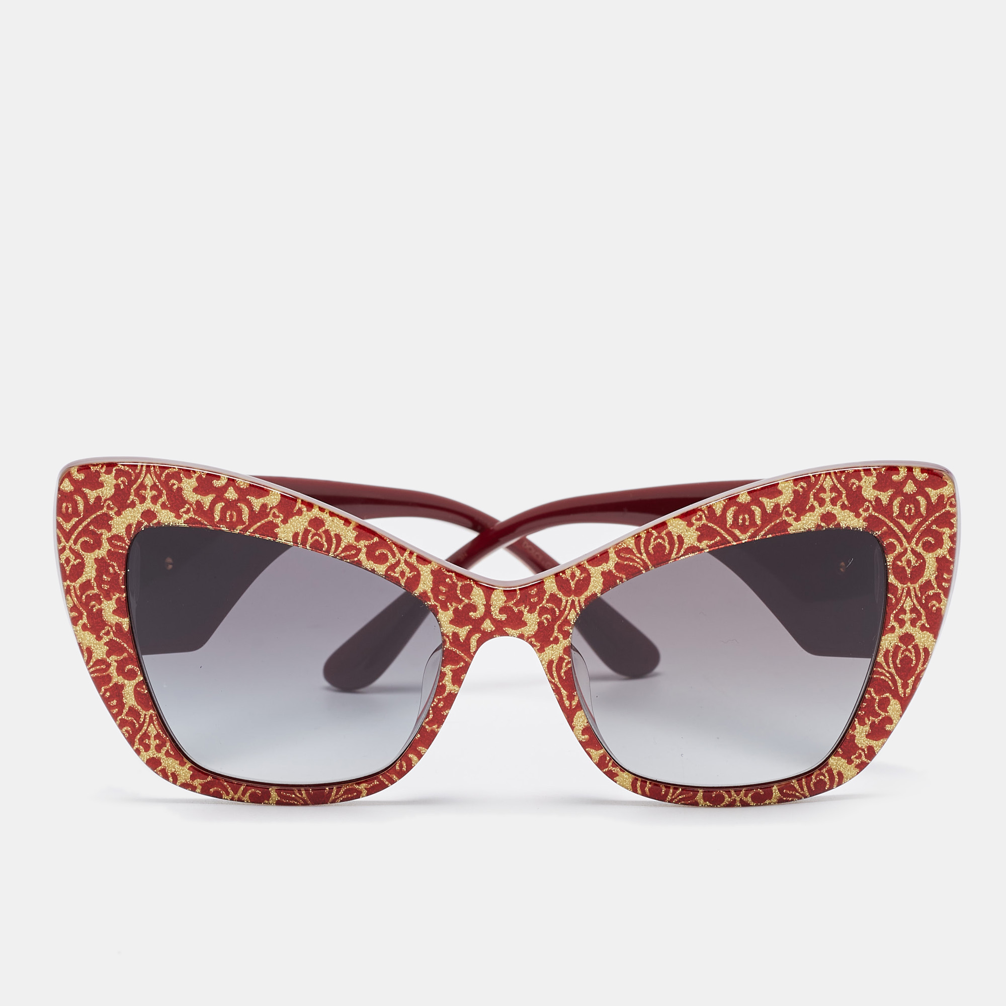 Dolce & Gabbana Red/Gold Gradient  DG4349 Sacred Heart Butterfly Sunglasses