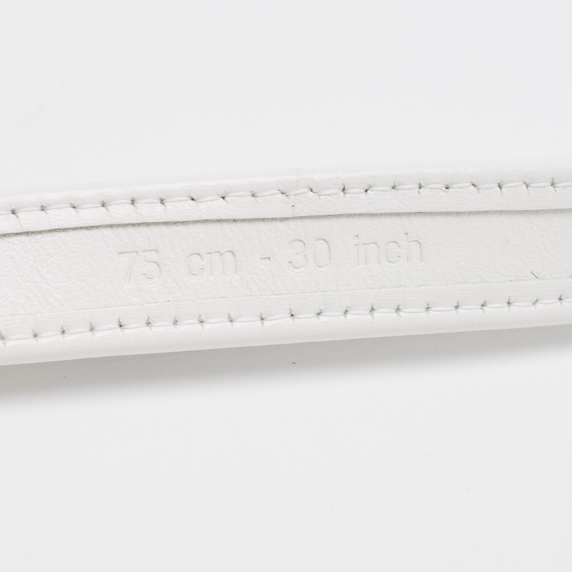 Dolce & Gabbana White/Brown Leaopard Print Calfhair And Leather Logo Plague Slim Belt 75CM