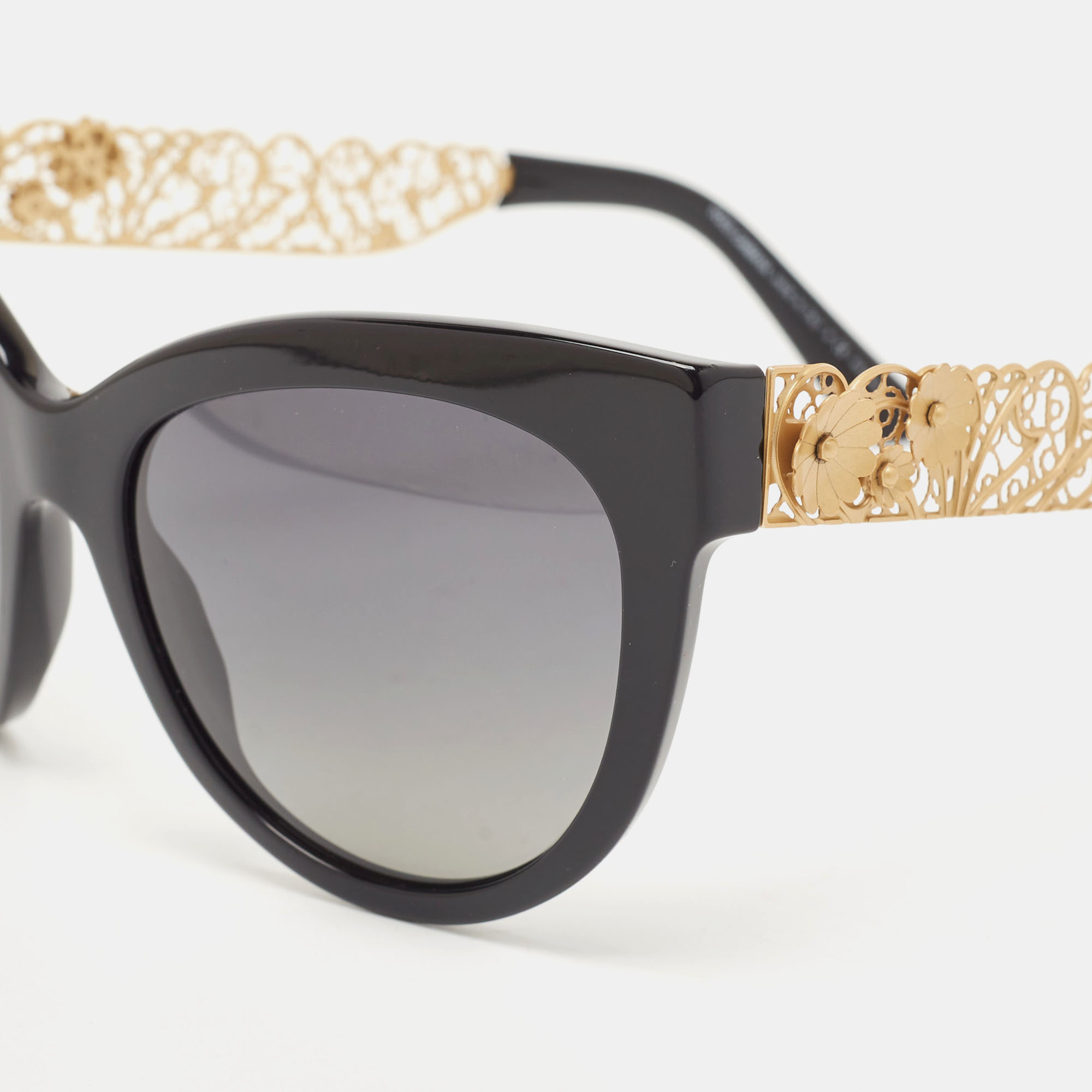 Dolce & Gabbana Black/Gold DG Filigrana Butterfly Sunglasses