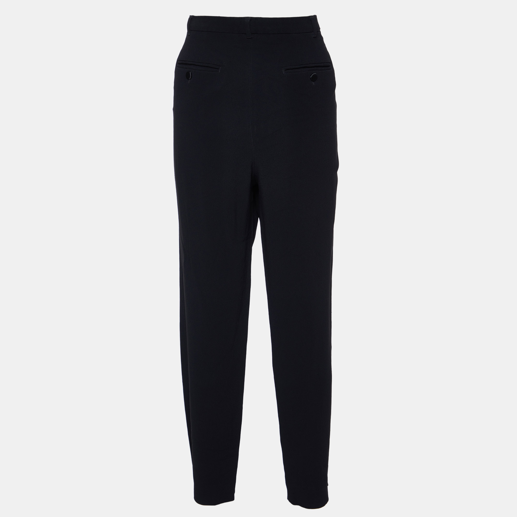 Dolce & Gabbana Black Crepe Trousers L