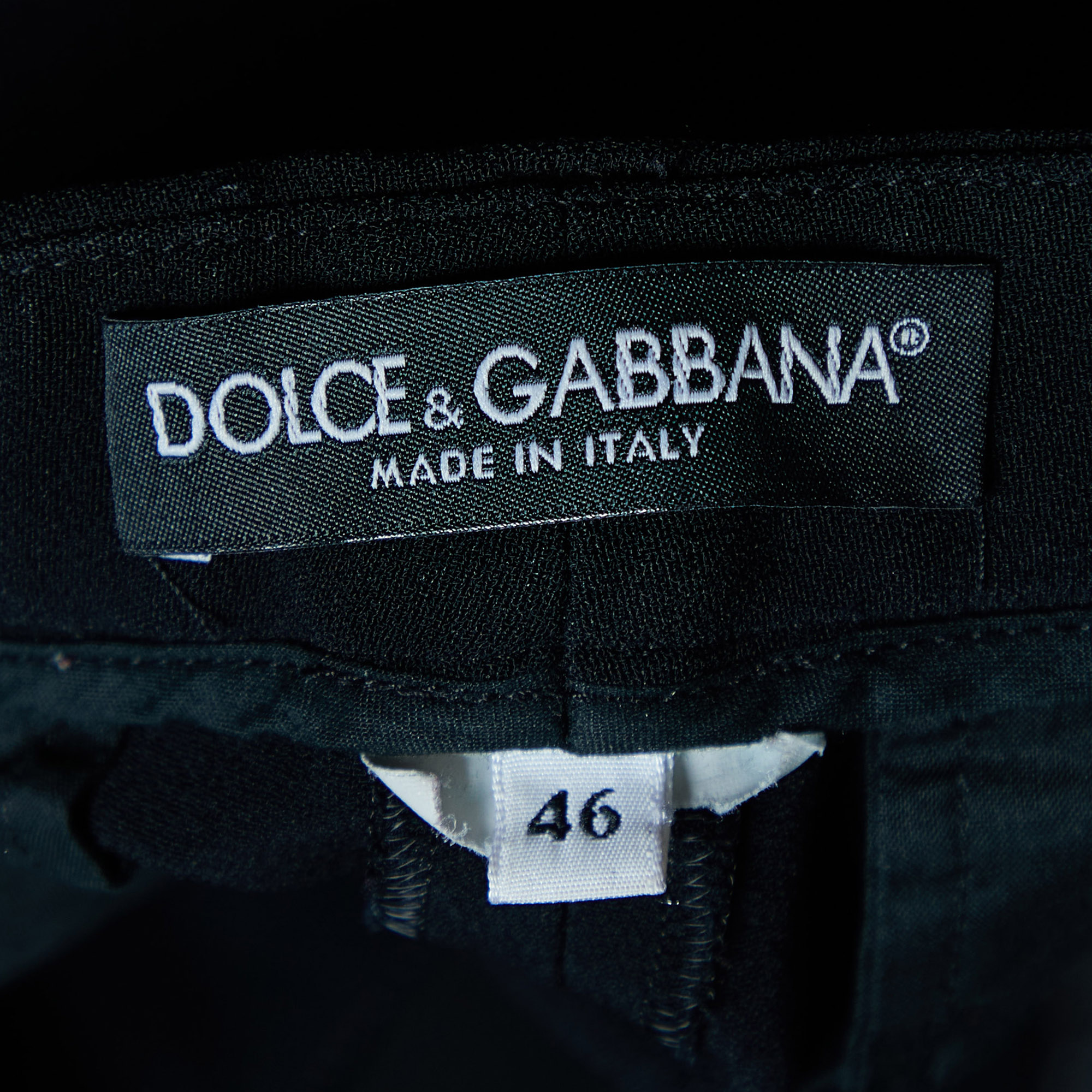 Dolce & Gabbana Black Crepe Trousers L