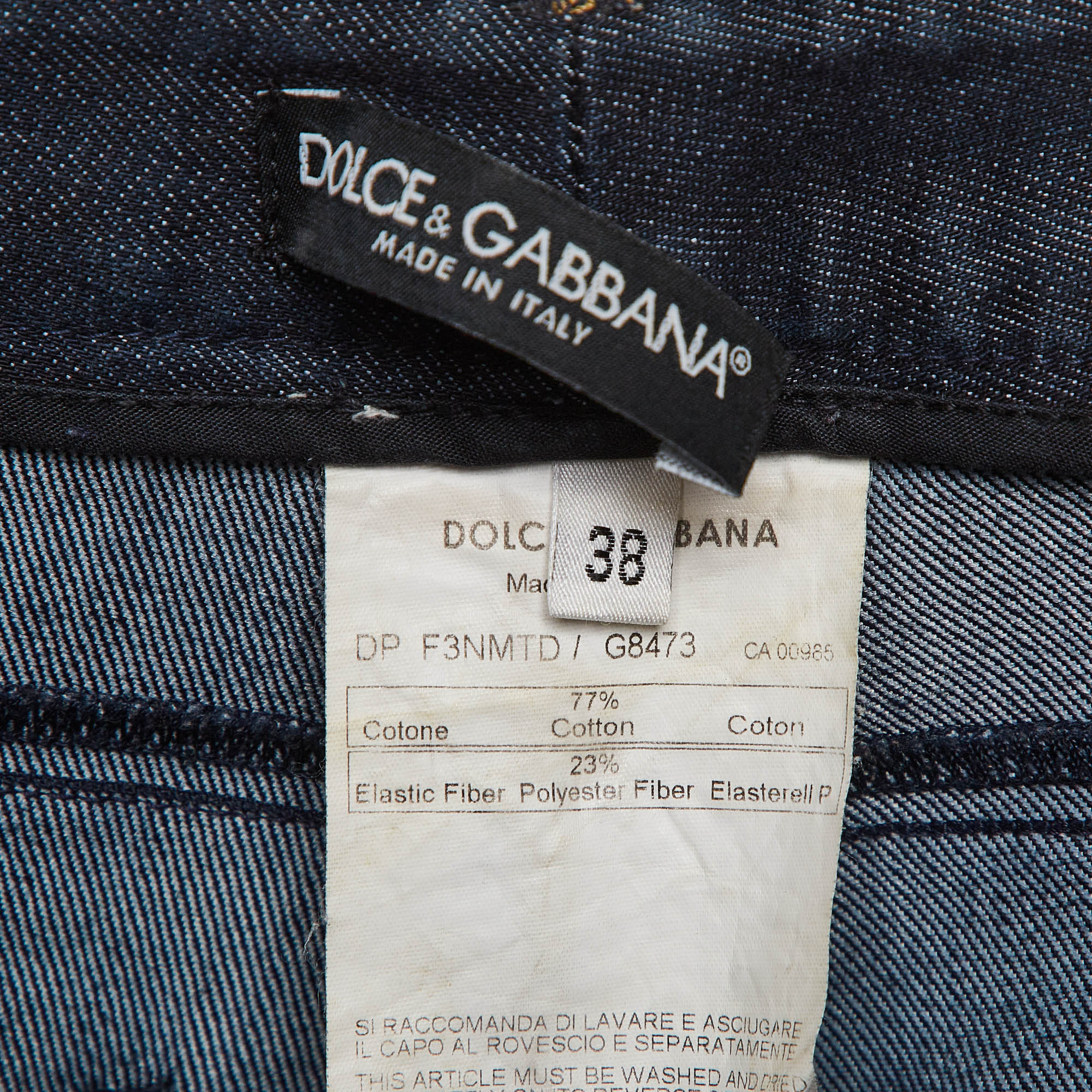 Dolce & Gabbana Blue Denim Wide Leg  Jeans S Waist 30