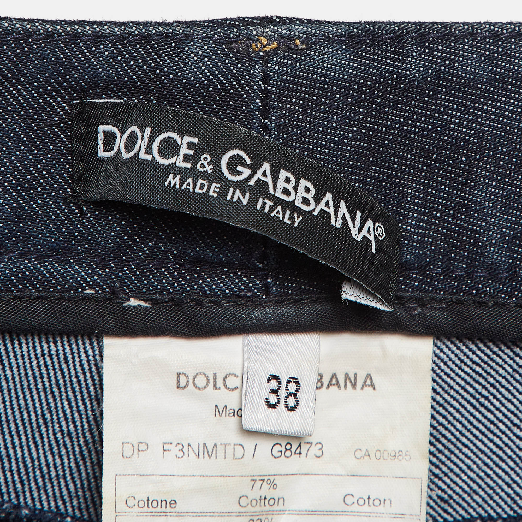 Dolce & Gabbana Blue Denim Wide Leg  Jeans S Waist 30