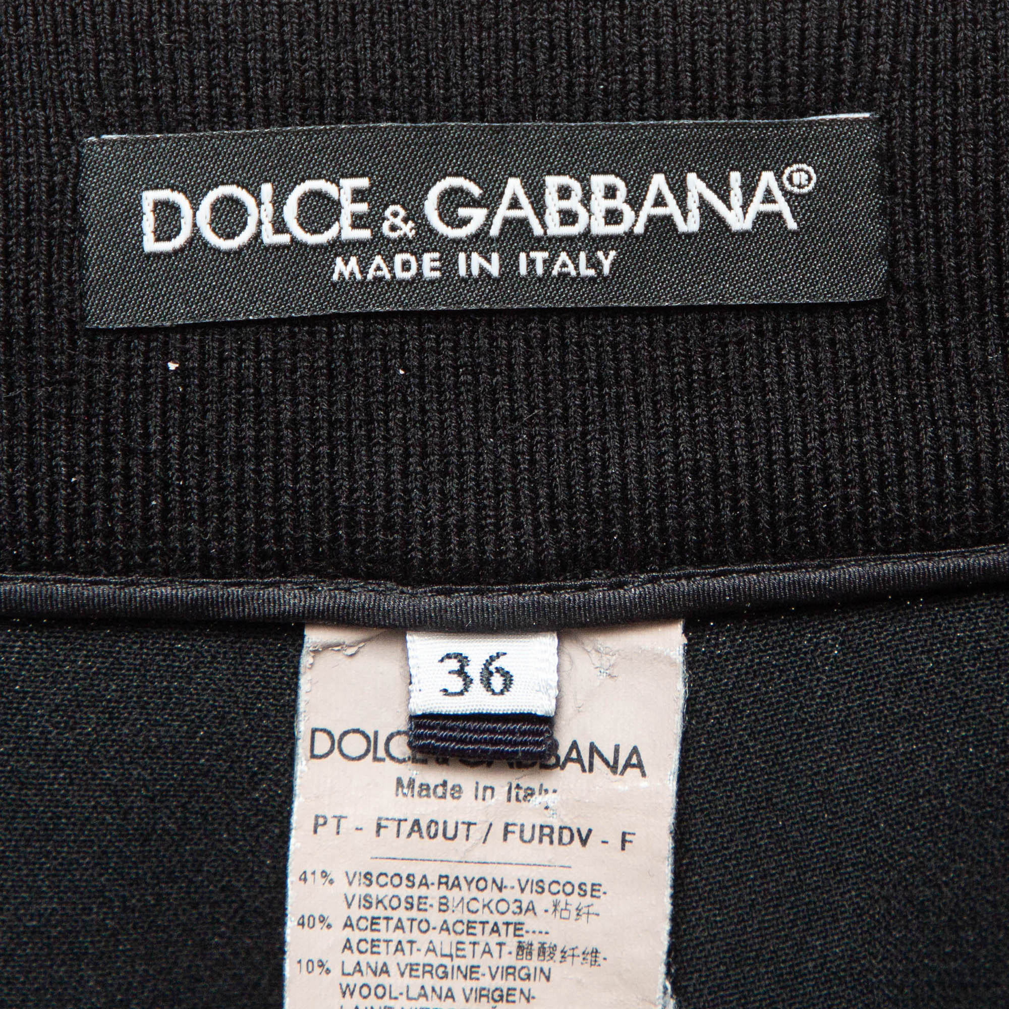 Dolce & Gabbana Black Logo Side Stripe Crepe Joggers XS