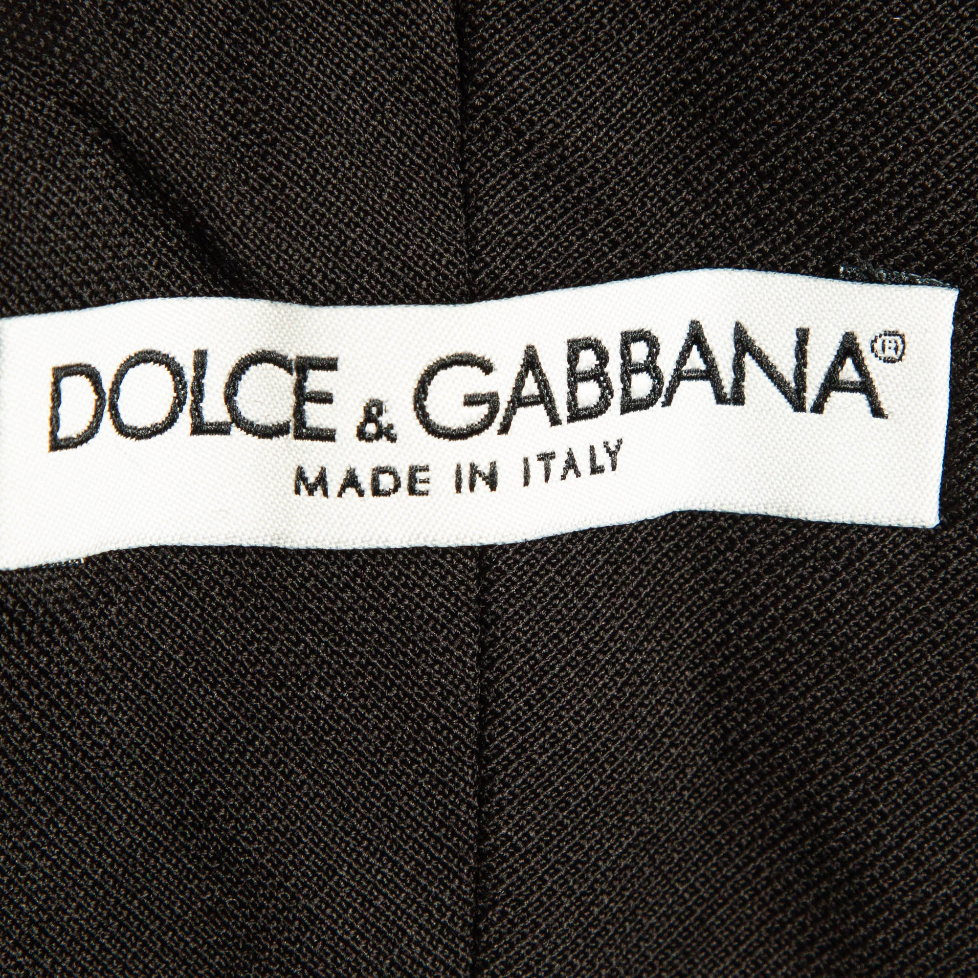 Dolce & Gabbana Black Wool Straight Leg Formal Trousers S