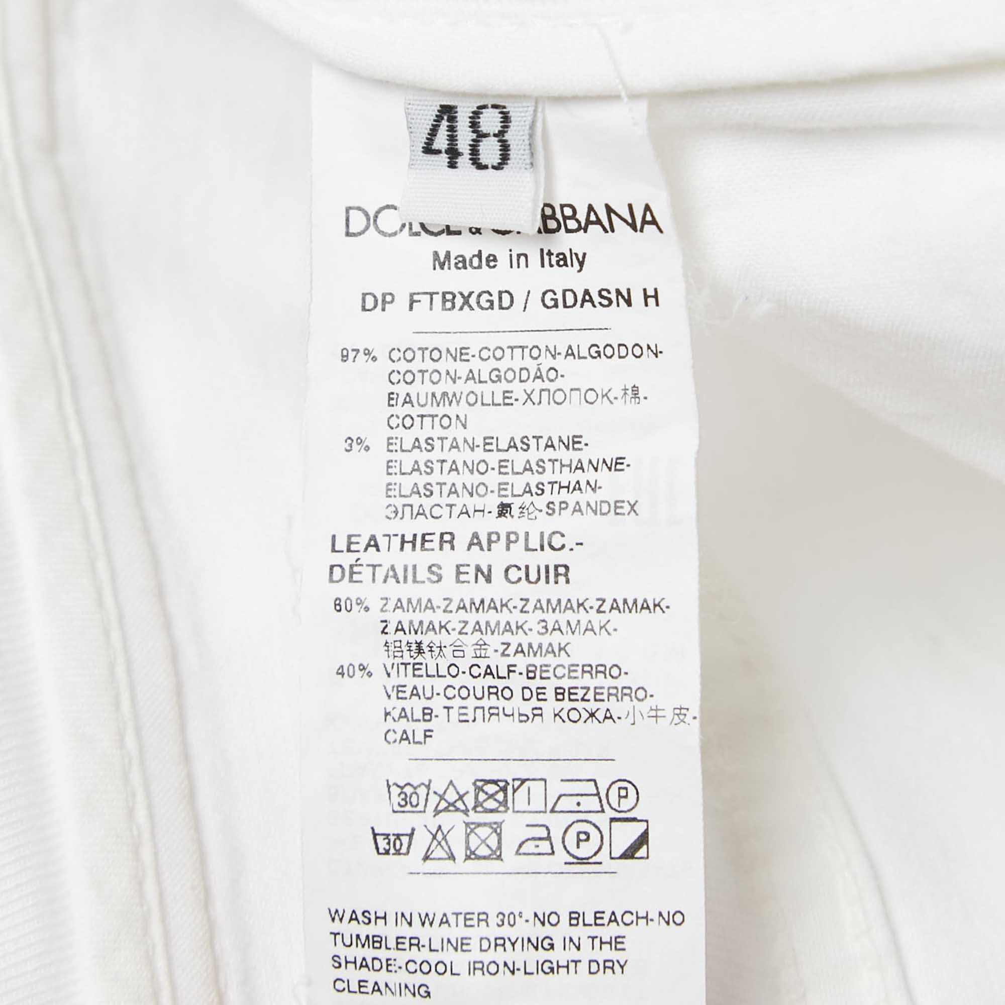 Dolce & Gabbana White Denim Amber Jeans L Waist 34