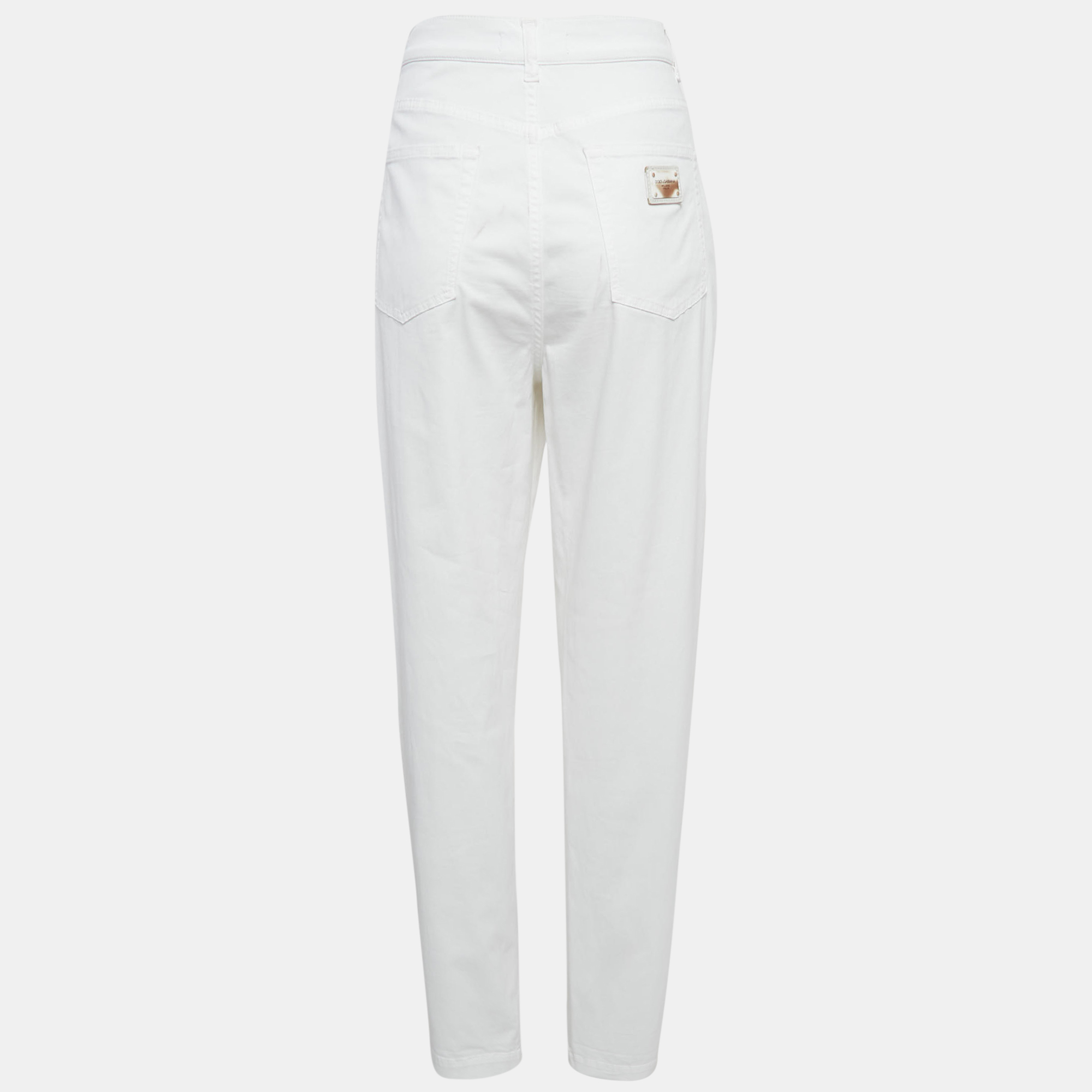 Dolce & Gabbana White Denim Amber Jeans L Waist 34