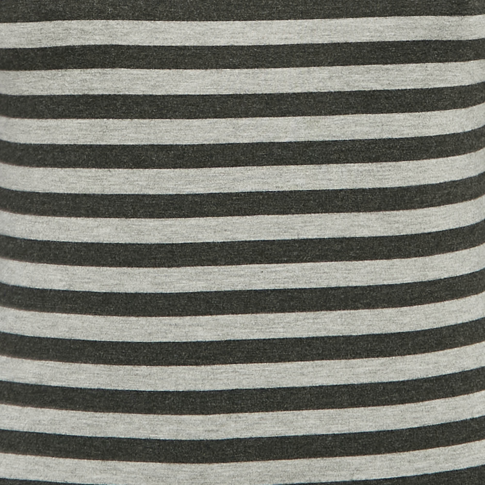 Dolce & Gabbana Grey Stripe Jersey Full Sleeve Top S