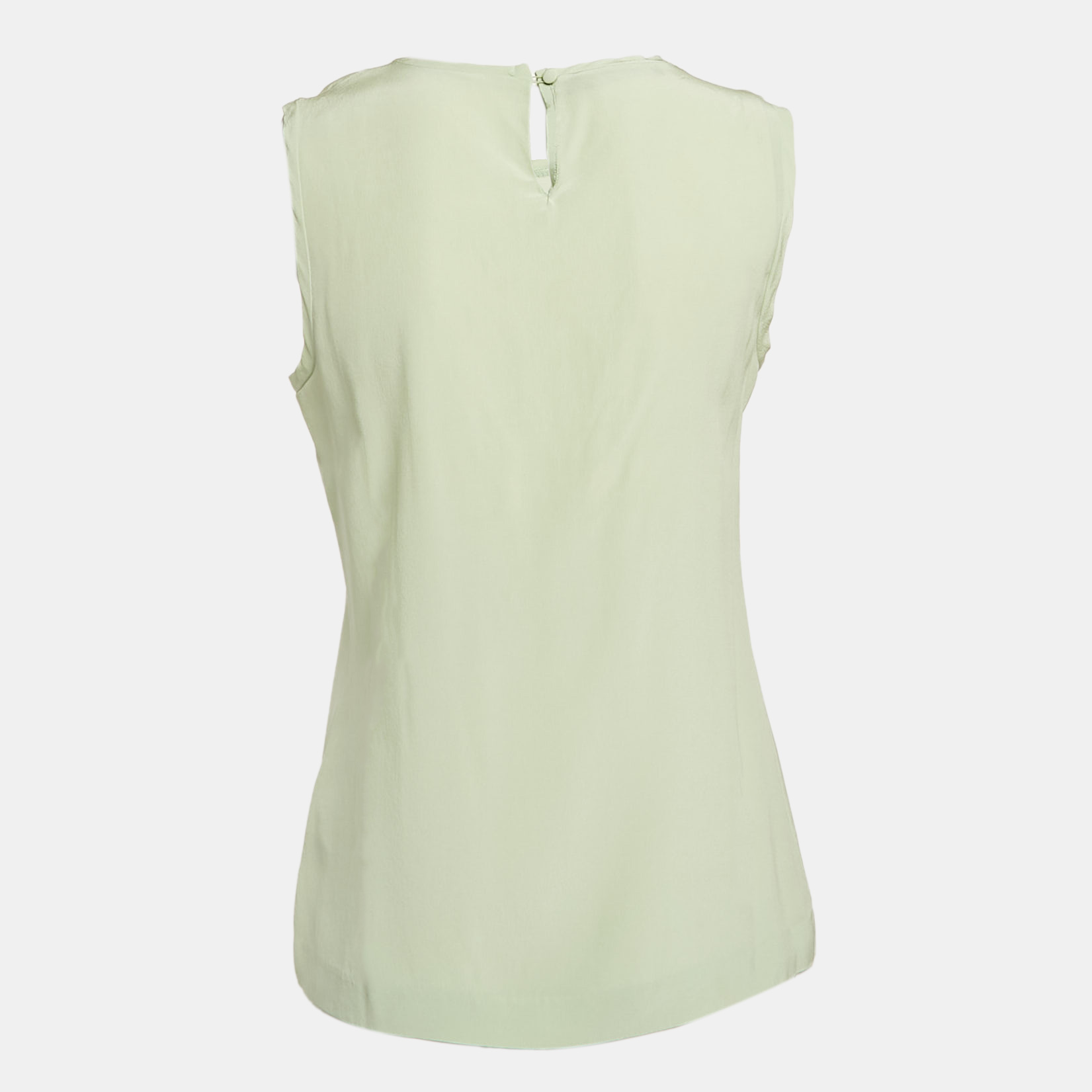 Dolce & Gabbana Green Silk Sleeveless Top S