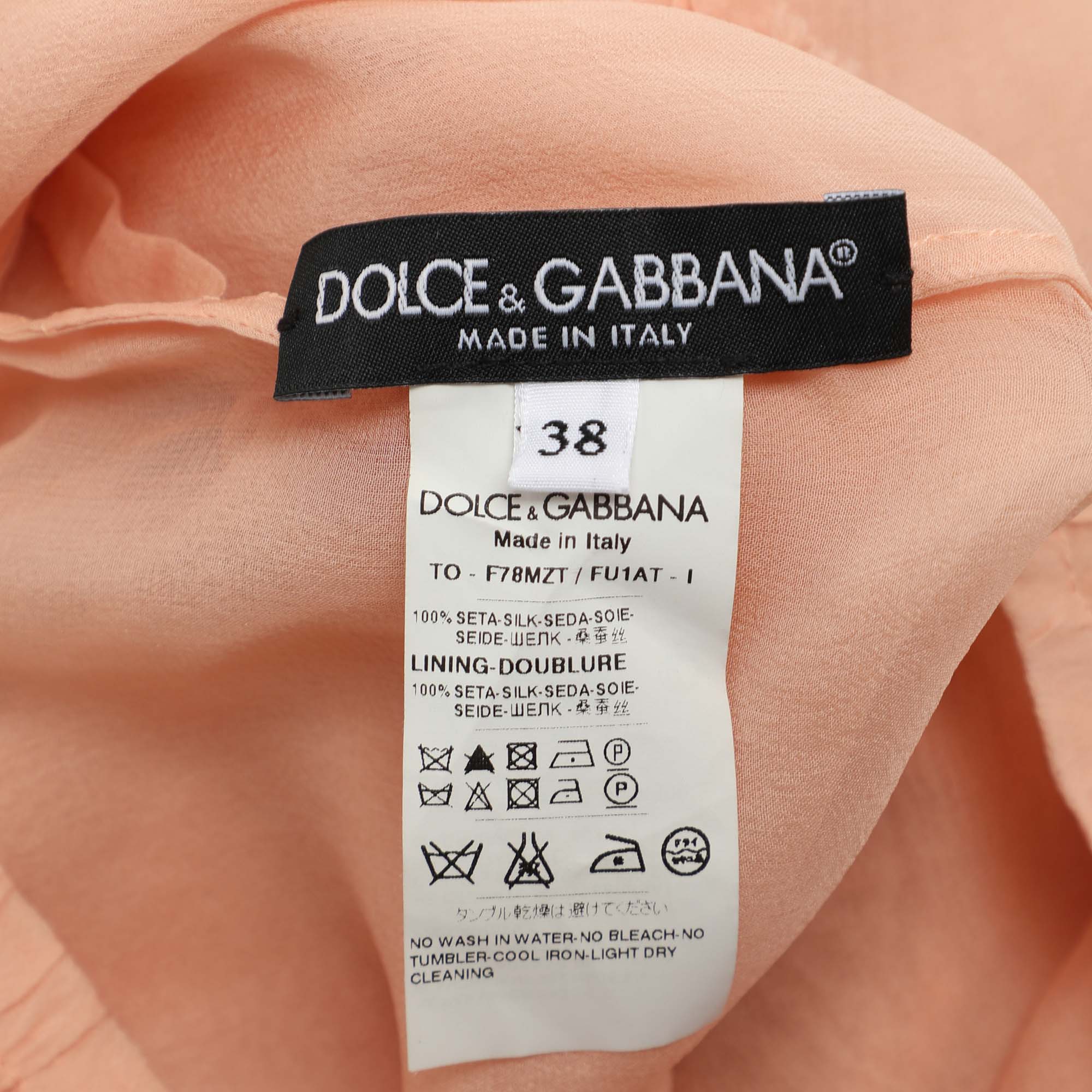 Dolce & Gabbana Pink/Gold Lurex/Silk Sets S