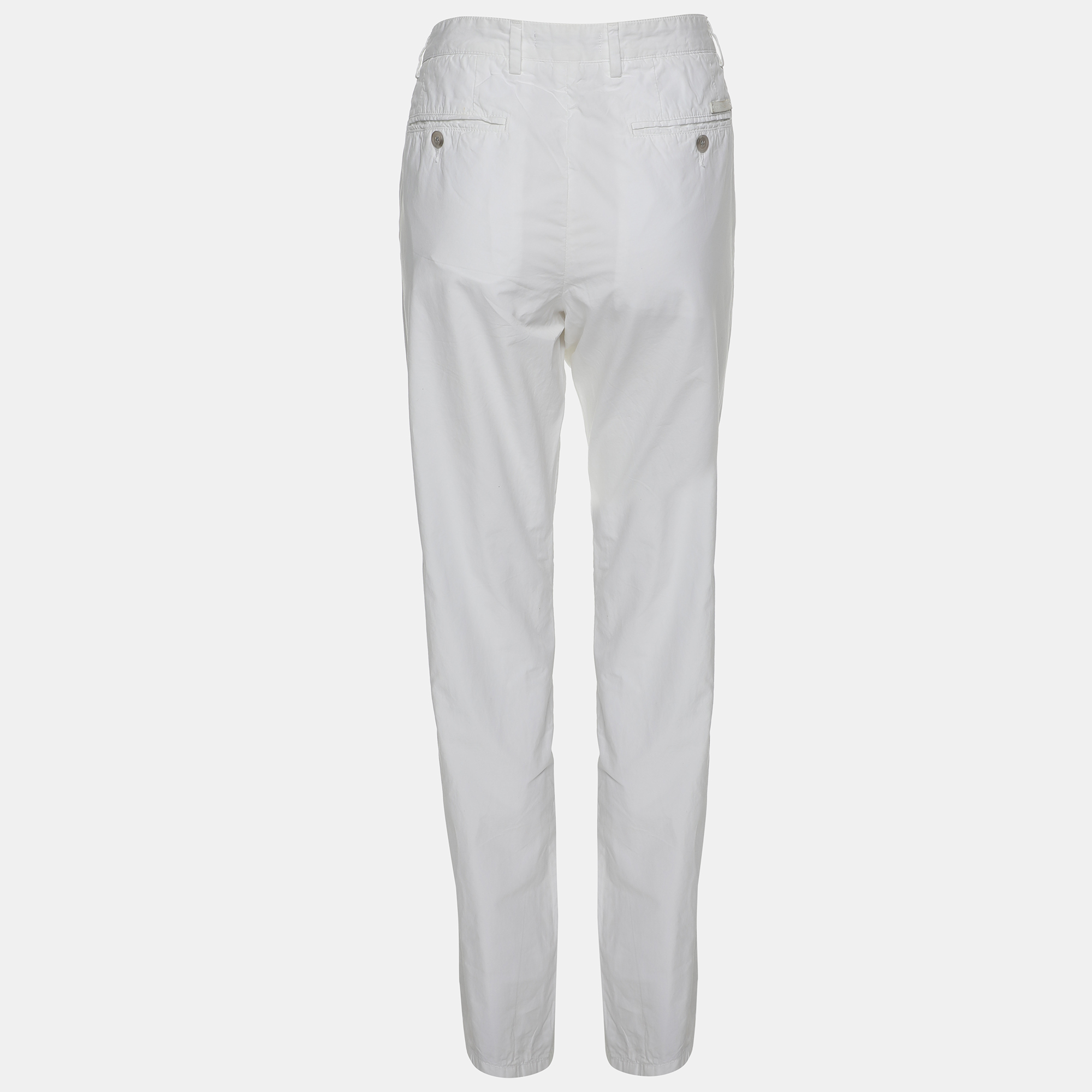 Dolce & Gabbana White Cotton Trouser M