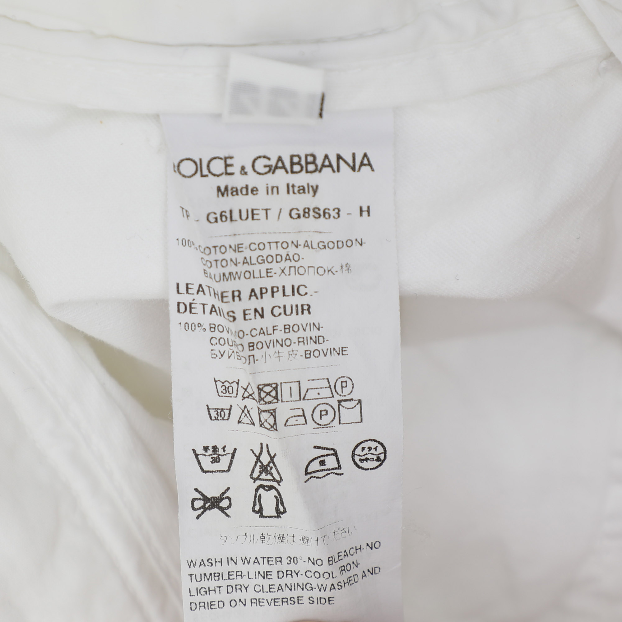 Dolce & Gabbana White Cotton Trouser M