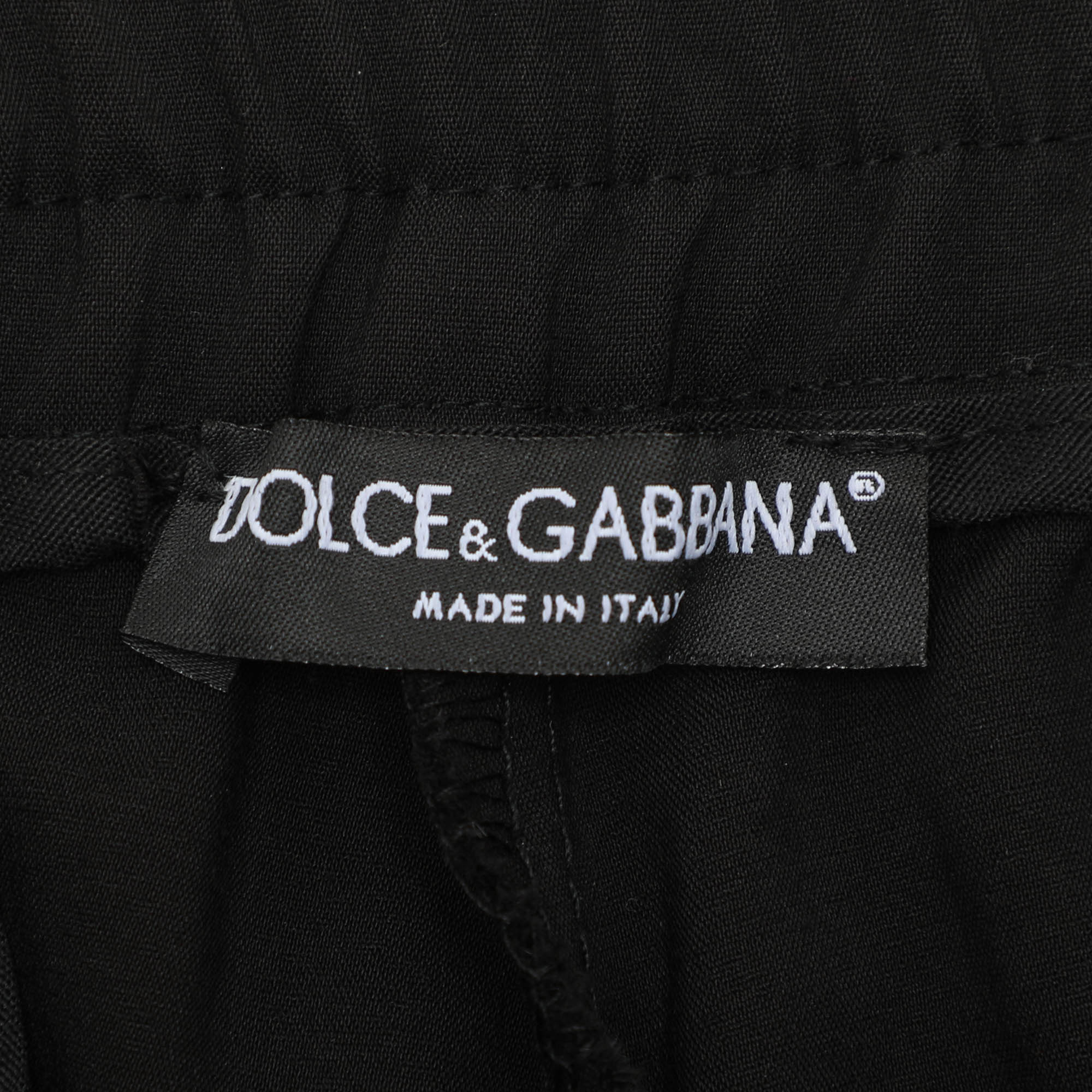 Dolce & Gabbana Black Cotton Jogger XS