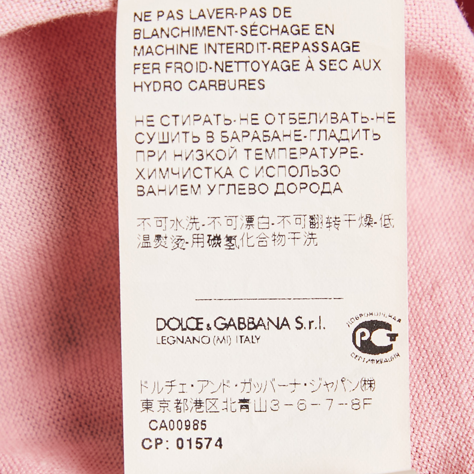 Dolce & Gabbana Pink Floral Print Jersey Sequin Embellished Sleeveless T-Shirt L