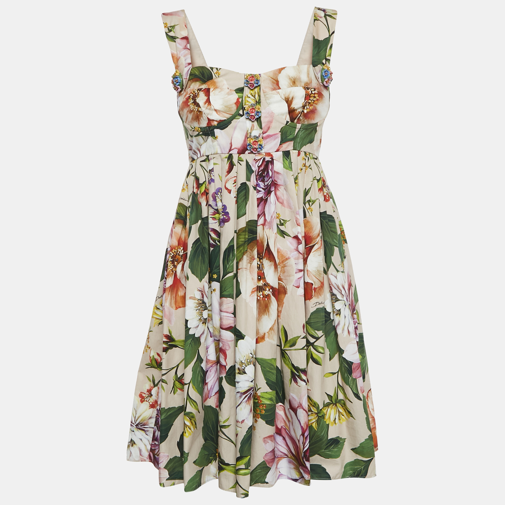 Dolce & Gabbana Multicolor Floral Print Button Detail Sleeveless Mini Dress S
Dolce & Gabbana Multicolor Floral Print Button Detail Sleeveless Mini Dress S