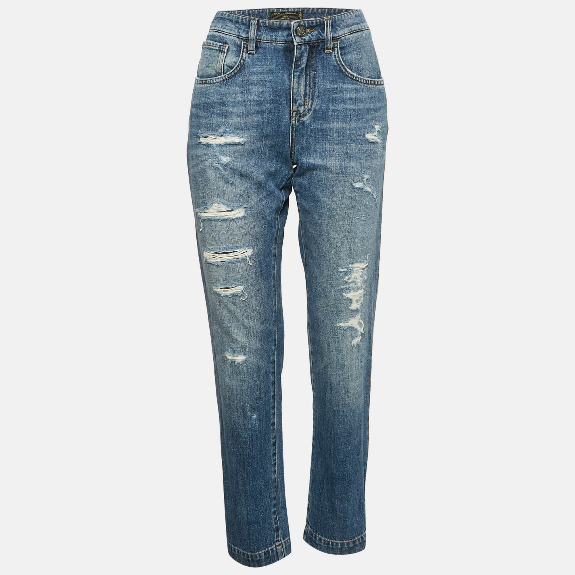 Dolce & Gabbana Blue Distressed Denim Boy Friend Jeans S/Waist 30"
Dolce & Gabbana Blue Distressed Denim Boy Friend Jeans S/Waist 30"