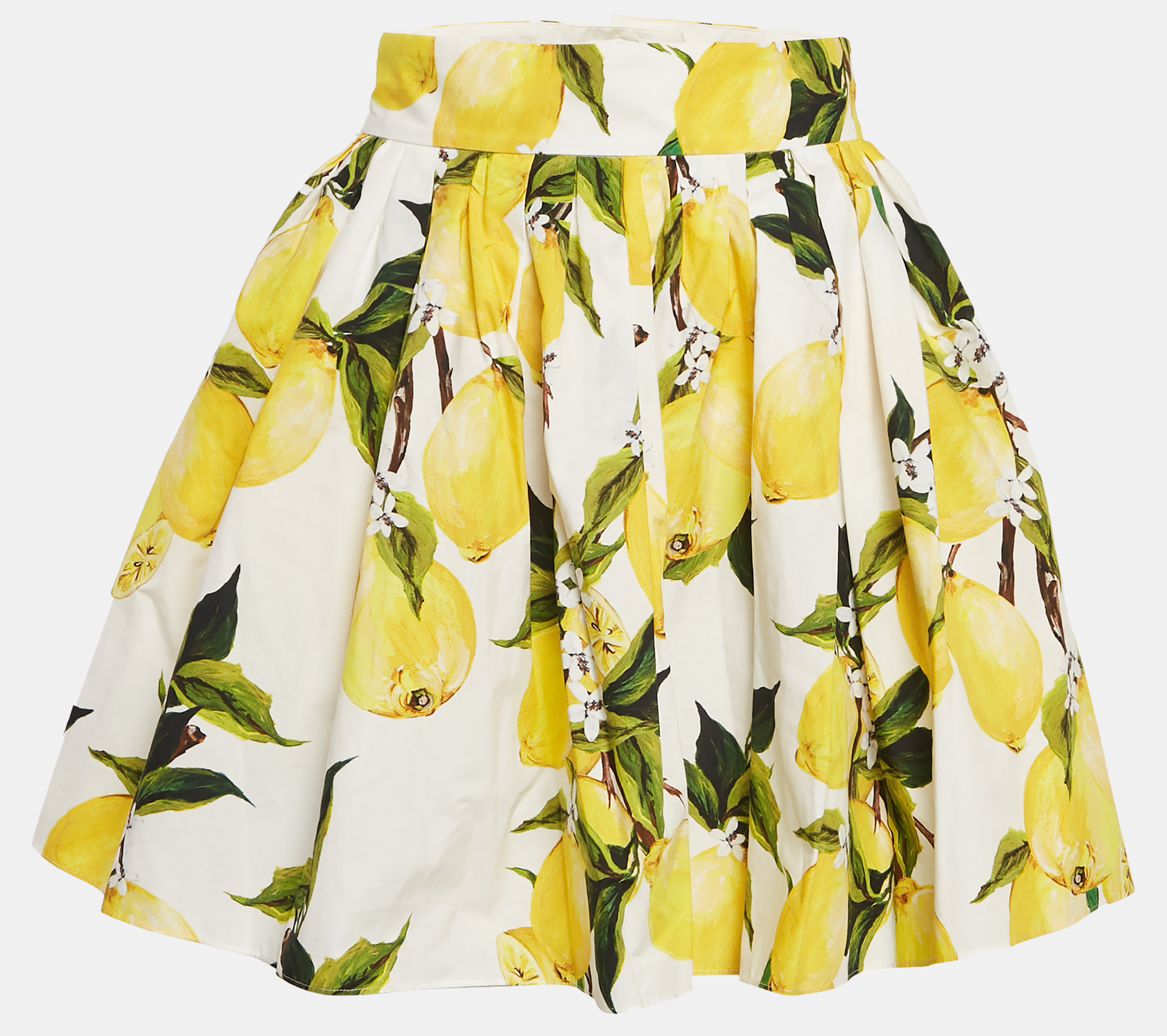 Dolce & Gabbana Yellow Lemon Print Poplin Gathered Mini Skirt S
Dolce & Gabbana Yellow Lemon Print Poplin Gathered Mini Skirt S