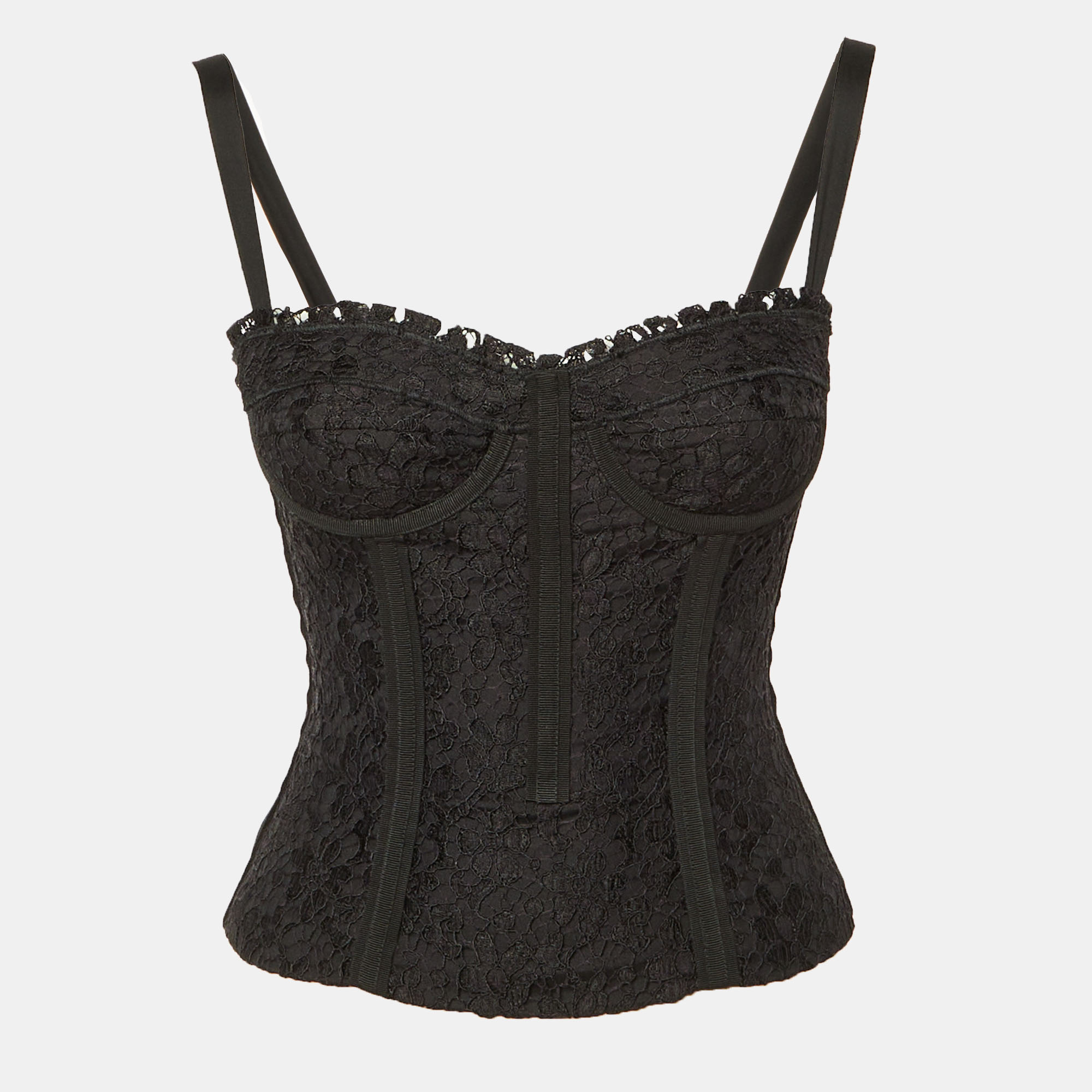 Dolce & Gabbana Black Lace Corset Top S
Dolce & Gabbana Black Lace Corset Top S
