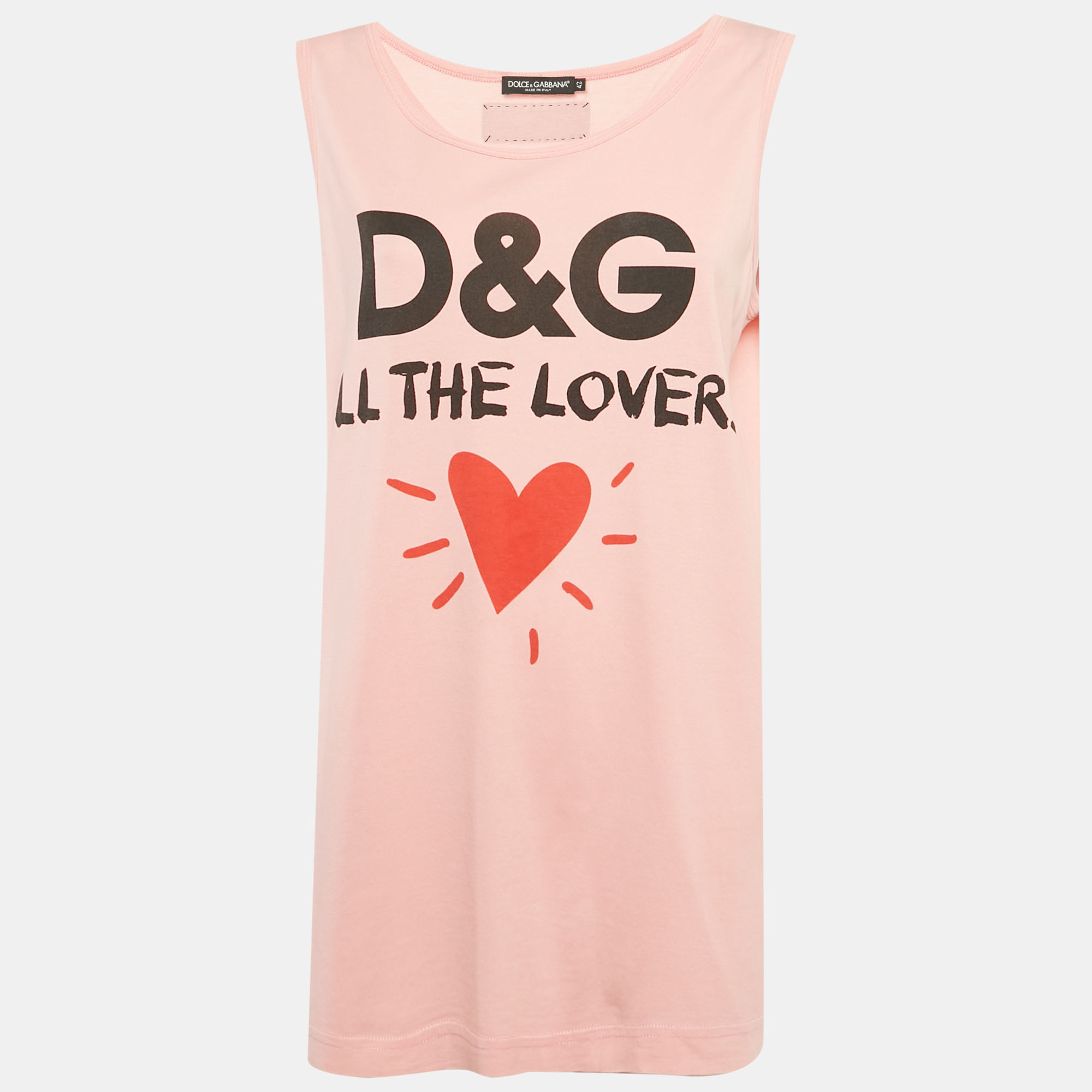 Dolce & Gabbana Pink Printed Jersey Tank Top M
Dolce & Gabbana Pink Printed Jersey Tank Top M