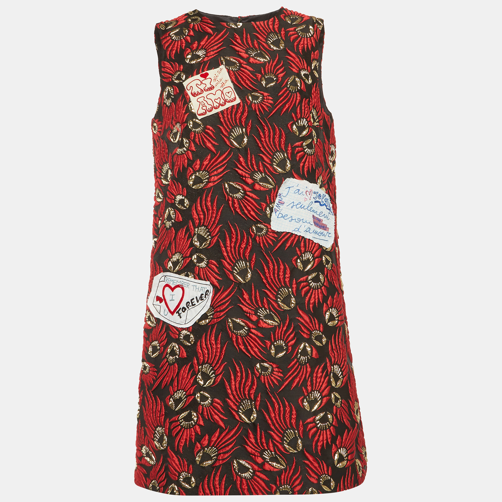 Dolce & Gabbana Black Jacquard Sleeveless Mini Dress L
Dolce & Gabbana Black Jacquard Sleeveless Mini Dress L