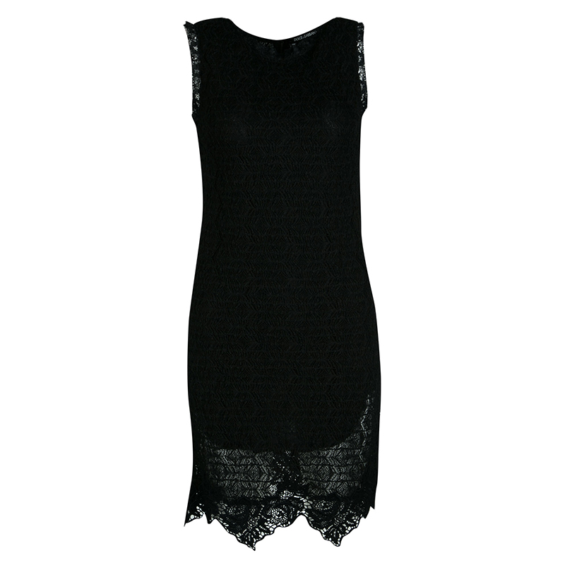 Image of Dolce & Gabbana Black Lace Sleeveless Dress M