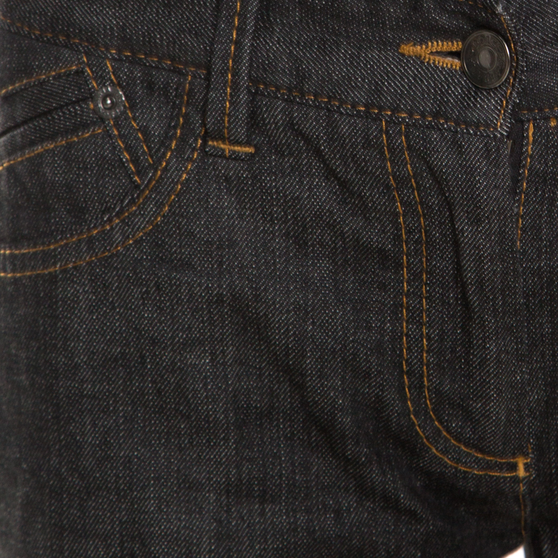 Dolce & Gabbana Black Contrast Topstitch Detail Denim Jeans M