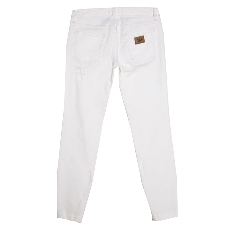 dolce and gabbana white jeans