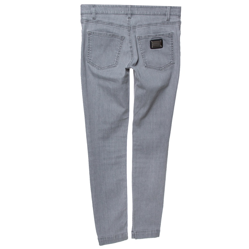 Dolce & Gabbana Grey Denim Kate Slim Fit Jeans XS