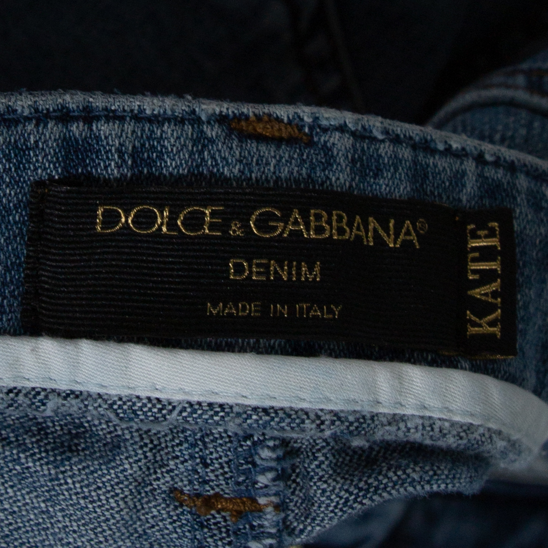 Dolce And Gabbana Blue Denim Kate Jeans XS