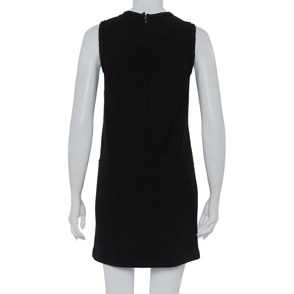Dolce & Gabbana Black Crepe Sleeveless Shift Dress S