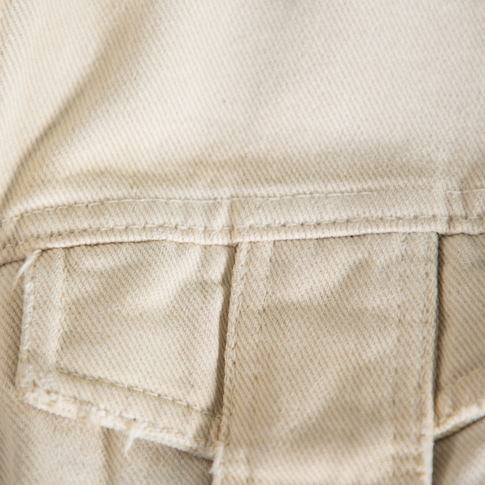 Dolce & Gabbana Vintage Beige Denim Button Front Jacket M