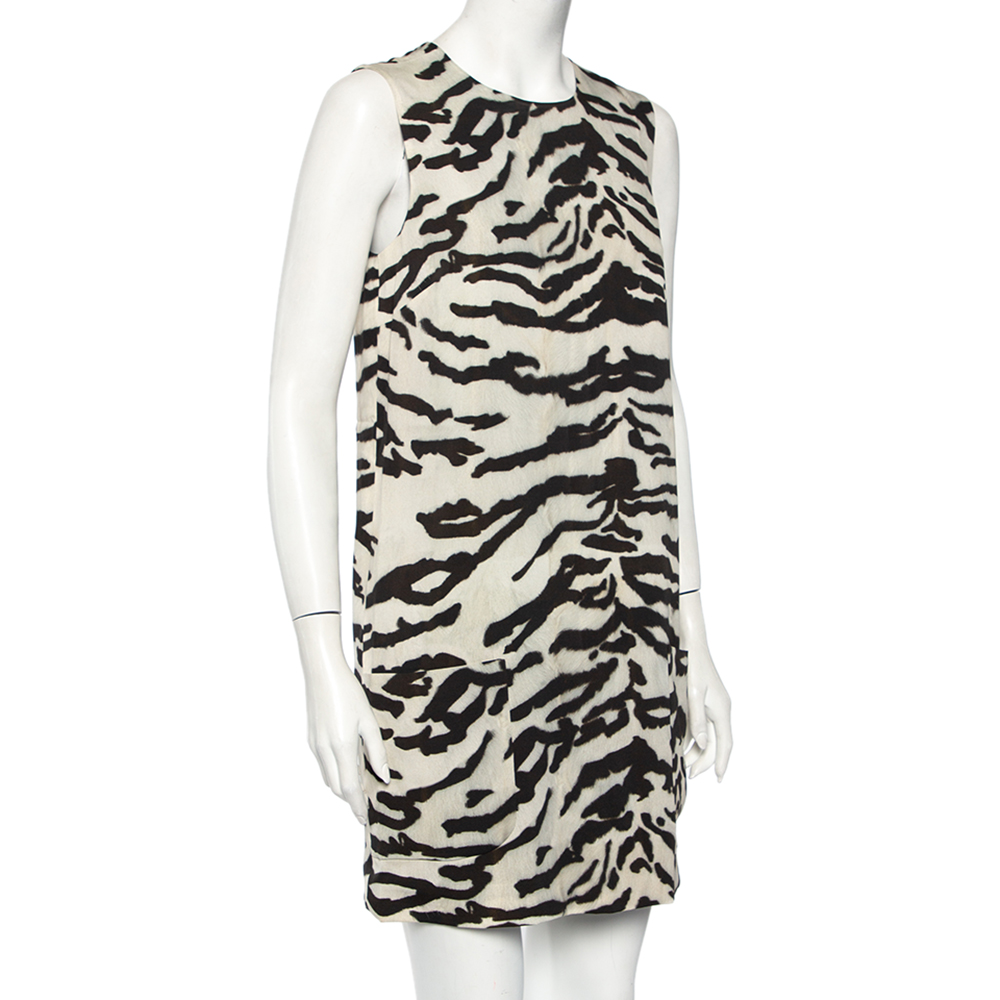 Dolce & Gabbana Monochrome Animal Printed Silk Sleeveless Shift Dress, Grey
Dolce & Gabbana Monochrome Animal Printed Silk Sleeveless Shift Dress, Grey