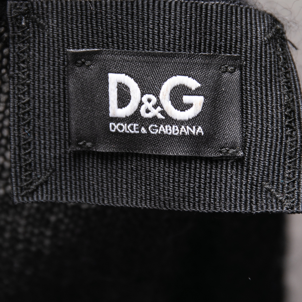 Dolce & Gabbana Black Wool And Knit Bodycon Skirt Detailed Midi Dress S