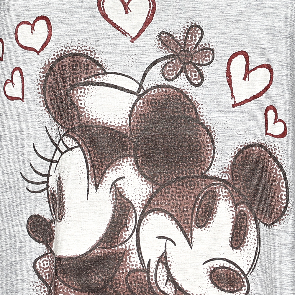 Dolce & Gabbana Grey Mickey Printed Cotton Knit Shift Dress M