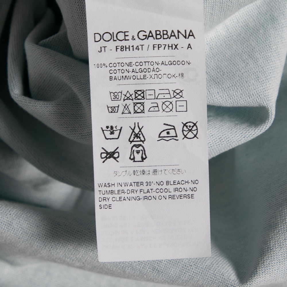Dolce & Gabbana Blue Cotton La Cassata Siciliana Tank Top S