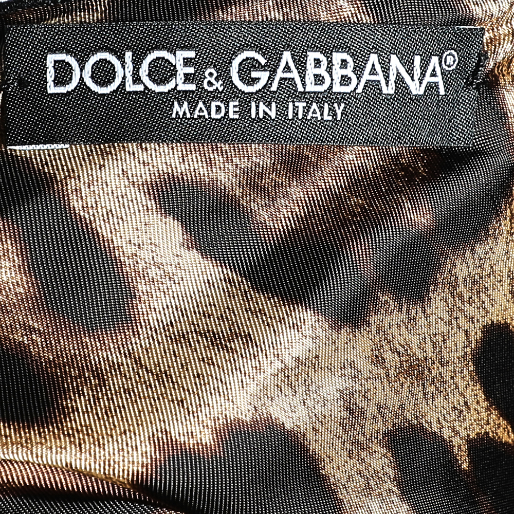 Dolce & Gabbana Black Wool Crepe Pleated Sleeve Midi Dress M