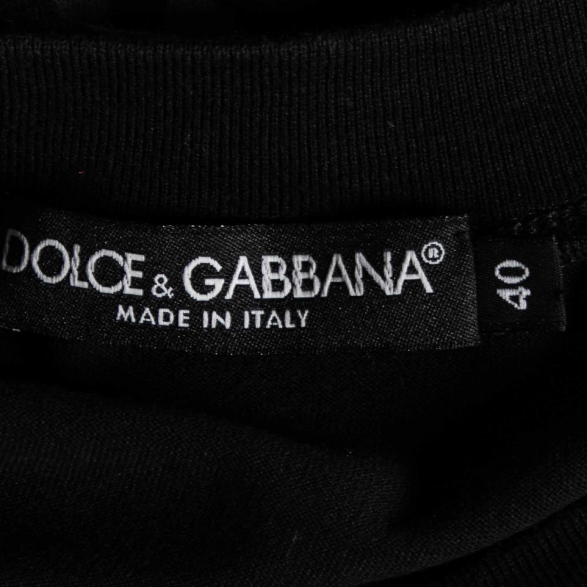 Dolce & Gabbana Black Cotton James Dean Printed T-Shirt S
