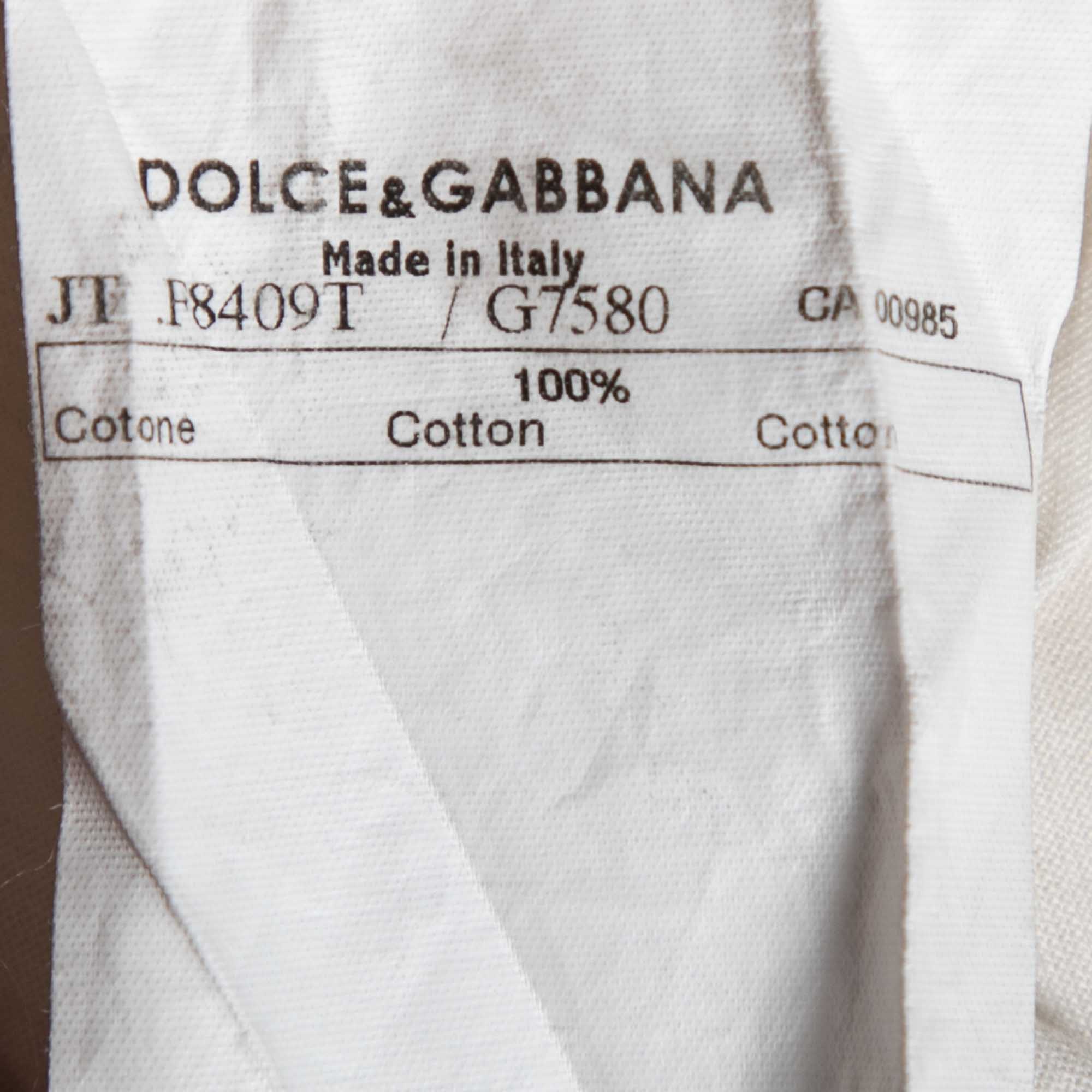 Dolce & Gabbana Cream Marilyn Monroe Printed Cotton T-Shirt XS