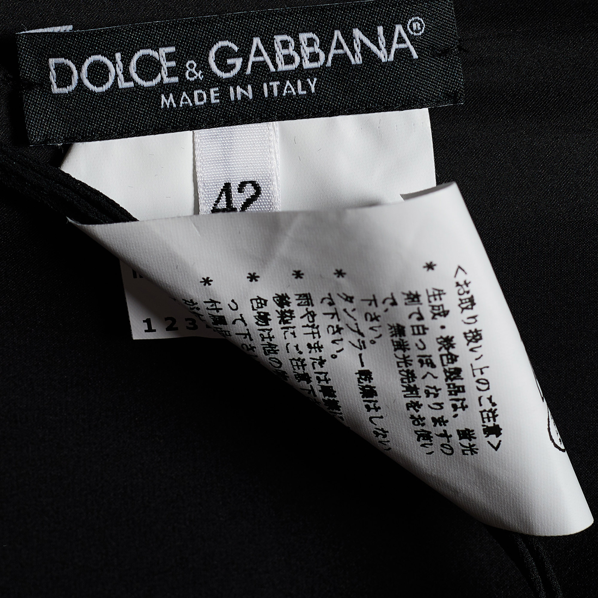 Dolce & Gabbana Black Silk Top M