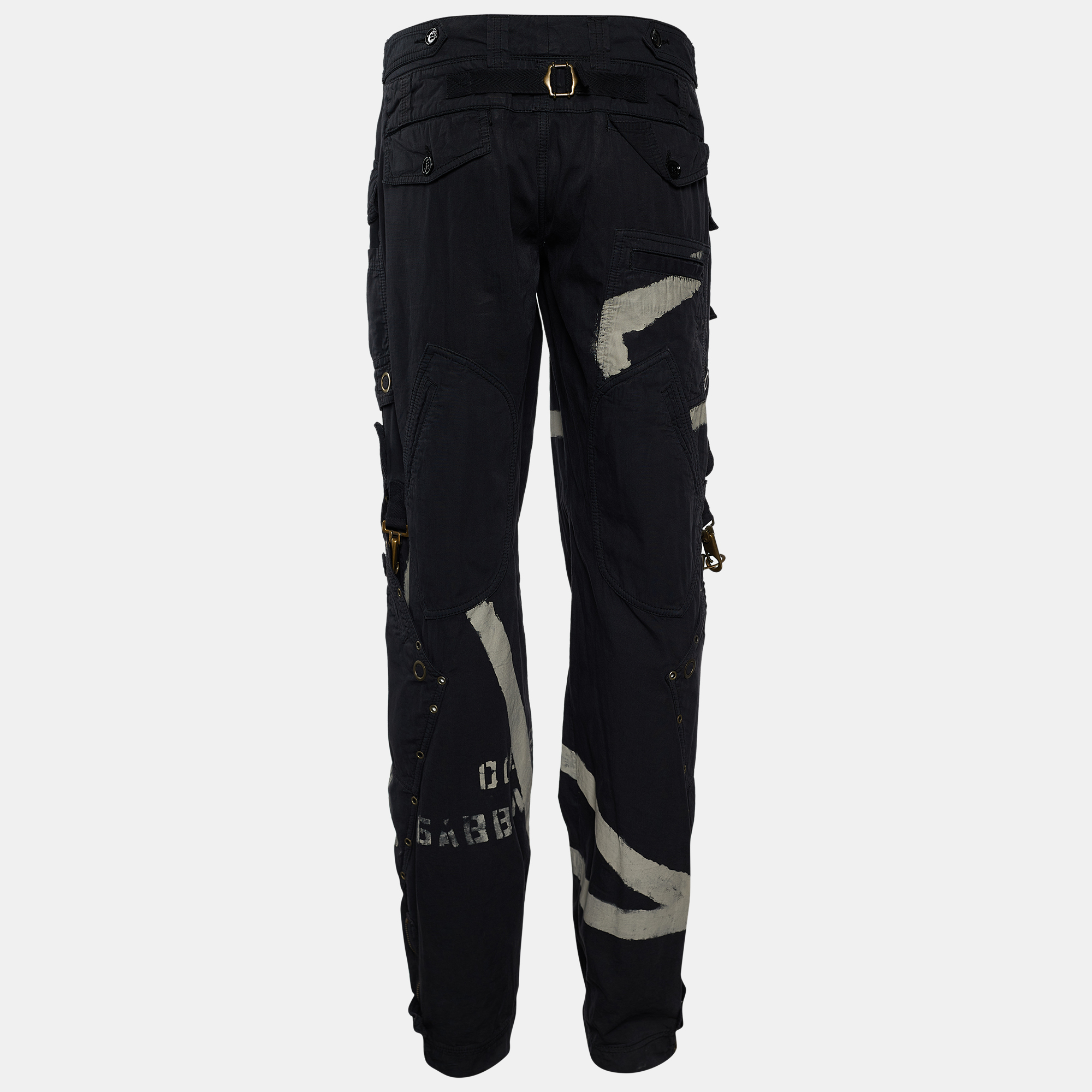 

Dolce & Gabbana Black Cotton Cargo Pants
